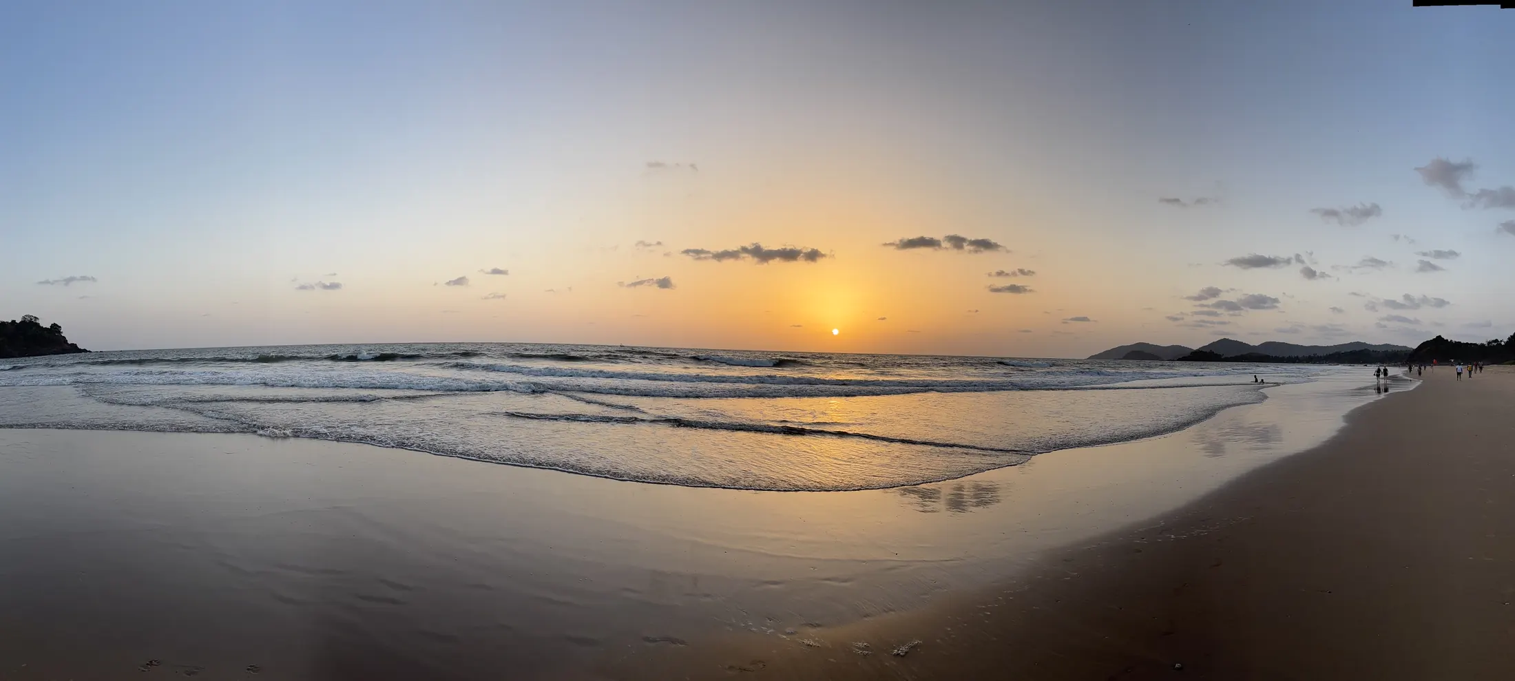 Sunset over the sea